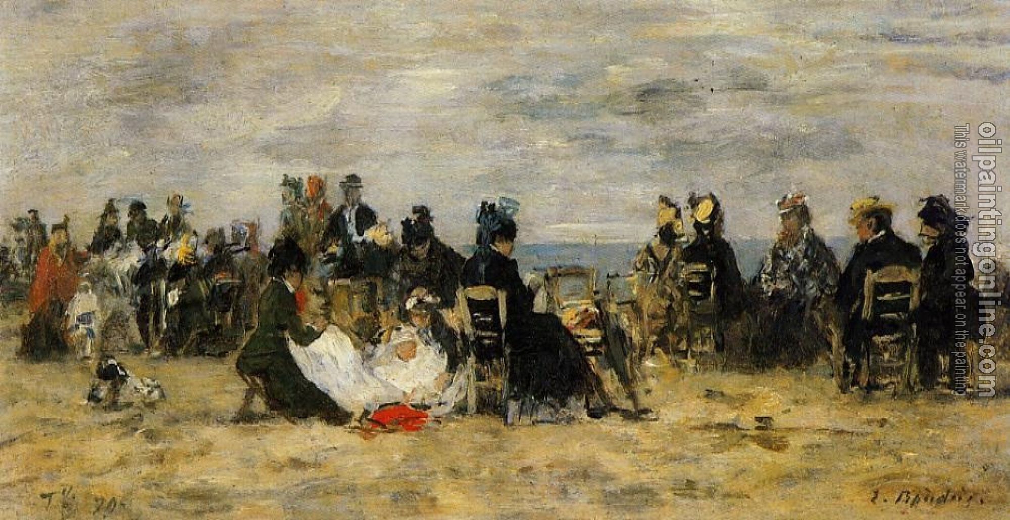 Boudin, Eugene - Beach Scene, Trouville